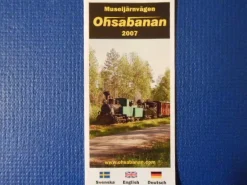 Tradera Tidtabeller<Tidtabell Ohsabanan Museijärnvägen i Småland OHS Bruk - Gimarp BOR N:a spårvidd