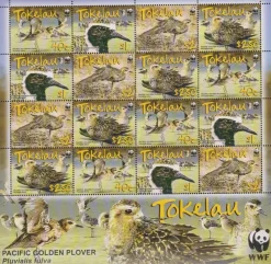 Tradera Tokelau 2007 Fåglar 4x4v i helark WWF^ Oceanien