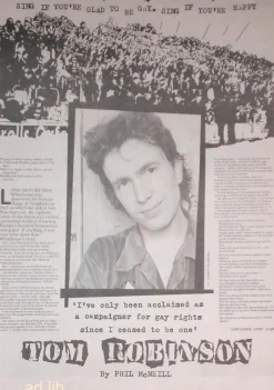 Tradera TOM ROBINSON BAND, STOR TIDNINGSARTIKEL 1978^ Musiktidningar & Litteratur