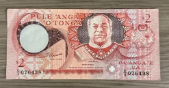 Tradera Tonga 2 Pa'anga sedel / Tonga banknote 2 TOP^ Sedlar