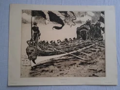 Tradera TORSTEN SCHONBERG KUNGSSLUPEN (VASAORDEN) ETSNING FRÅN 1914^ Grafik & Teckningar