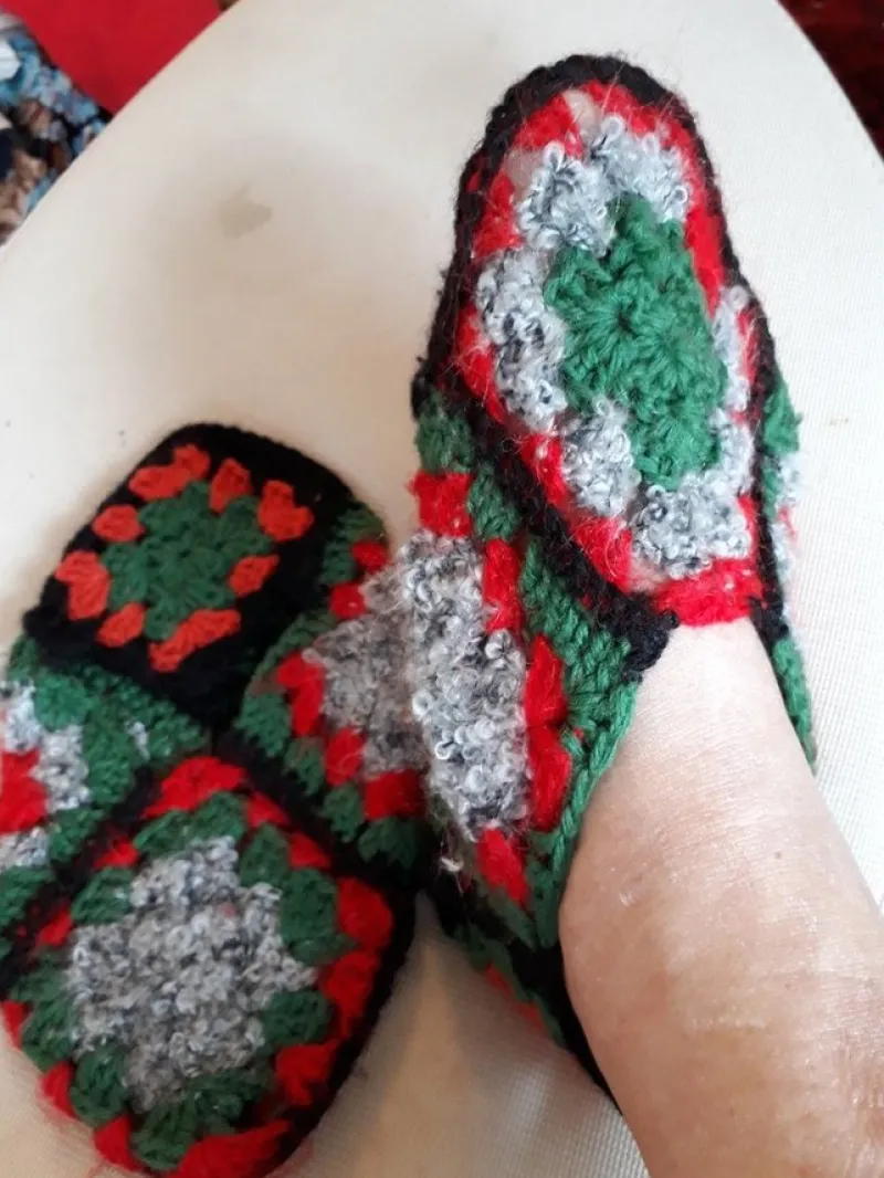 Tradera Tossor HANTVERK 70-tal Multicolor stl.39/40^ Hantverk