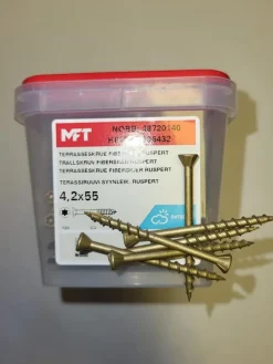 Tradera Trallskruv MFT, 4,2x55mm, utomhus C3, Torx, 200st> Skruv, Plugg & Spik