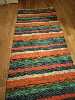 Tradera Trasmatta 235x70 cm i orange, blått och grönt^ Mattor