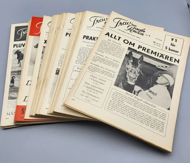 Tradera Trav och Galoppronden 1965 nästan komplett årgång Vinternumret #50 saknas> Sport & Fritid