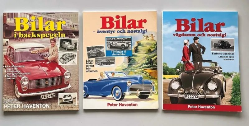 Tradera Mobilia<Tre ex av Peter Haventons nostalgiska och mycket välillustrerade bilböcker