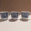 Tradera Tre fina koppar med blått blommönster Bravaria retro> Keramik & Porslin, Utländskt
