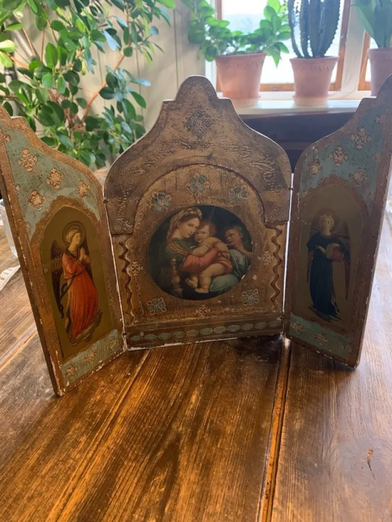 Tradera Triptyk med Maria med barnet> Ikoner & Religiösa Föremål