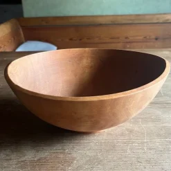 Tradera Träska°l Åke Landström våtsvarvad Björk skål> Hemslöjd