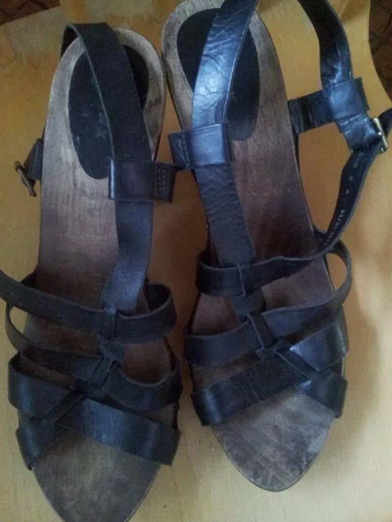 Tradera Damskor<Träskor Skinn sandaler storlek 40