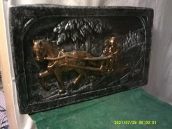 Tradera Tung betongtavla relief> Övrig Antik & Design