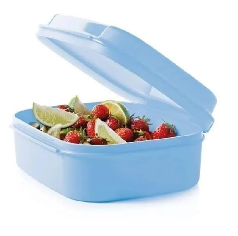 Tradera Tupperware, Delikat, 1,4 lit. ljus blå med halvtransparent lock, förvaring, Ny^ Tupperware