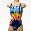 Tradera Simning<Turbo tie-dye /batikmönstrad baddräkt, storlek XS-S