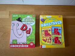 Tradera Två pedagogiska spel för att lära sig bokstäver. I fint begagnat skick.> Barnspel & Pussel