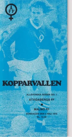 Tradera Sportmemorabilia<Åtvidabergs FF - Malmö FF 4 maj 1975