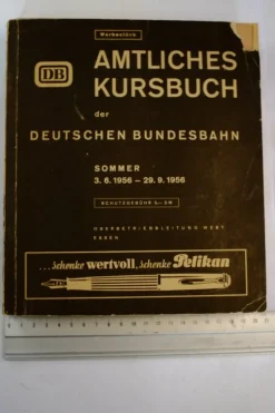 Tradera Tidtabeller<Tysk Tågtidtabell Amtliches Kursbuch der Deutschen Bundesbahn 1956