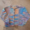 Tradera Underbar hemstickad kofta, regnbågens färger^ Baby, Barn & Lek