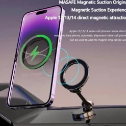 Tradera Mobiltillbehör<•Universal MagSafe magnetisk biltelefonhållare - 360° rotation för Hands-Fr