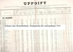 Tradera Uppgift - Kalmar Läns Skytteförbunds Verkställande Utskott 1916 Ekblad & Co Try^ Fraktsedlar & Fakturor