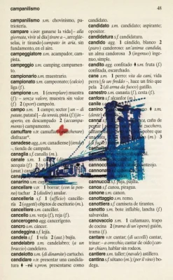 Tradera Utskrift på sida från italienskt-spanish lexsikon^ Posters