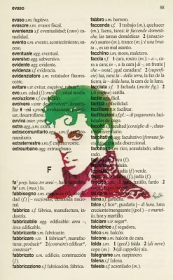 Tradera Utskrift på sida från italienskt-spanish lexsikon^ Posters