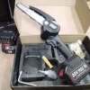Tradera Trädgårdsmaskiner<20V 4AH 6” bärbar mini sladdlös borstlös elektrisk motorsåg,2 batterier,2 kedjor