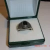 Tradera Ringar<VACKER RING SILVER rubin SKOLRING 1979 JOHNSON HIGH