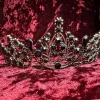 Tradera Hårsmycken & Diadem<Vacker svart tiara krona Häxa Goth Maskerad Burlesque Vampyr Vintage Retro