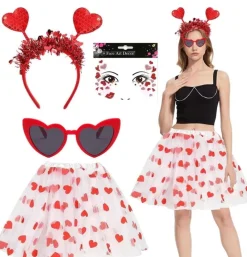 Tradera Allt På Bilden<Valentine ?? Alla hjärtans dag set - Diadem, solglasögon & tyllkjol