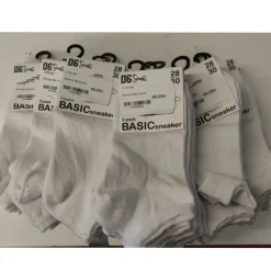 Tradera Varupartier<Varuparti! 10 st 5-pack vita låga strumpor, storlek 28-30