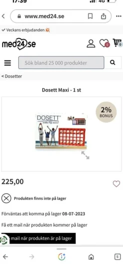 Tradera Veckodosett Dosett medicin Helt Oanvänd Med barnspärr^ Övrigt Hem & Hushåll