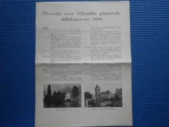 Tradera Översikt över alltrafiks planerade sällskapsresor 1930> Resor & Topografi