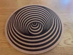 Tradera VERTIGO SWIRL SLIPMAT - PROG BLACK SABBATH WARHORSE KORK^ Musiktillbehör