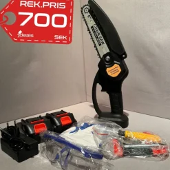 Tradera Trädgårdsmaskiner<Vikeri Mini Motor Såg - Trådlös Kedjesåg - Fungerar med Makita Batterier