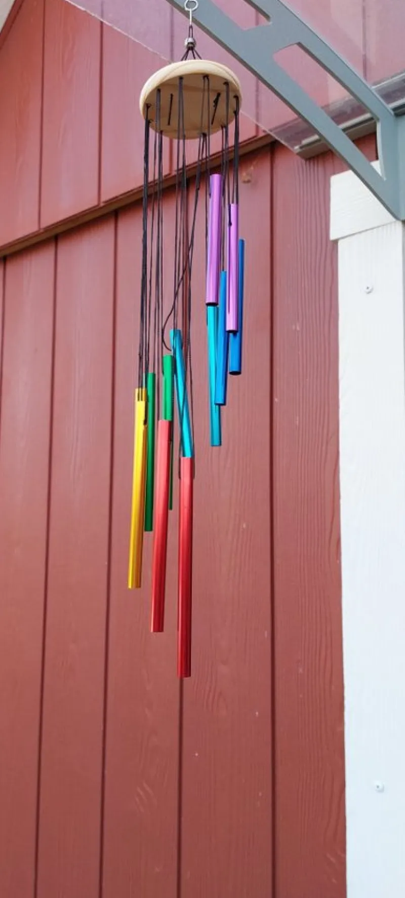 Tradera Trädgårdsdekorationer<Vindspel I metall / många färger/ träplatta