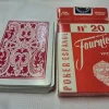 Tradera Spelkort<VINTAGE 1961 POKER ESPAÑOL Nº20 Naipes Fournier Playing Cards Red Back Box Spain