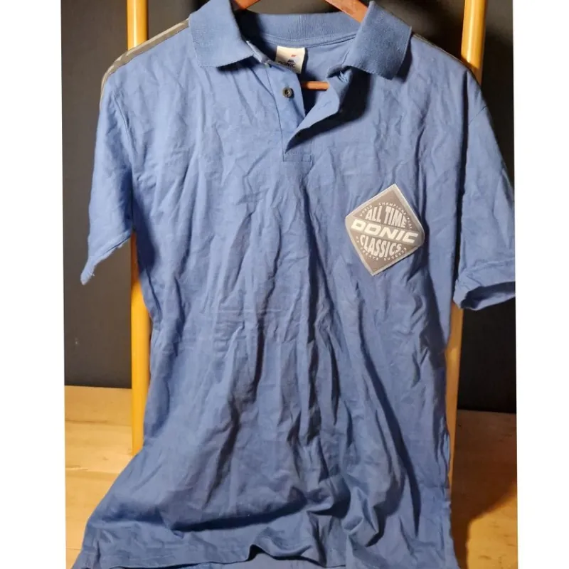 Tradera Bordtennis & Pingis<Vintage Bordtennis tröja DONIC blå stl S