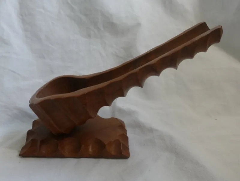 Tradera Tobakiana<Vintage enkelt pipställ i ädelträ för en pipa retro