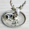 Tradera Smyckeskrin & -förvaring<Vintage Silver-Plated Deer Figurine with Rhinestone Eyes