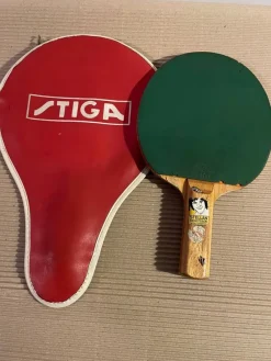 Tradera Bordtennis & Pingis<Vintage Stiga bordtennisracket, junior, Stellan Bengtsson med fodral