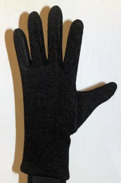 Tradera VINTAGE 50-60-70tals fodrad sofistikerade dam handskar nylon crepe S/M SVART NOS> Handskar & Vantar