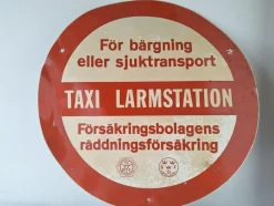 Tradera Skyltar<Vintage Taxi larmstation skylt