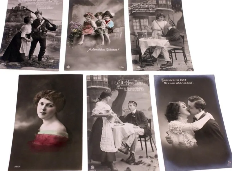 Tradera Kuvert & Brevpapper<Vintage vykort från Tyskland-6 vykort ingår-13.5cm x 9cm-vikt 22g