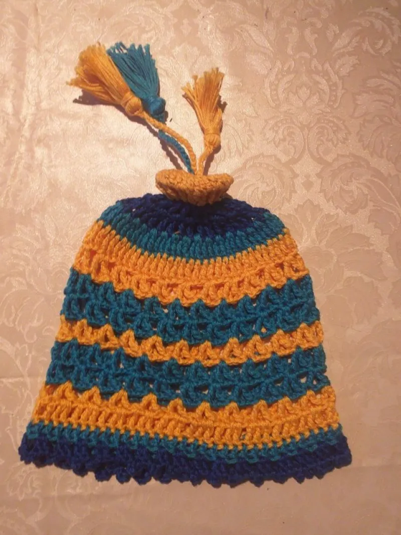 Tradera Virkad babymössa 36 cm i diameter 36 cm i omkrets^ Baby, Barn & Lek