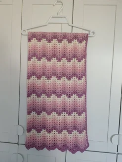 Tradera Virkad barnfilt, egyptisk bomull, GOTS-märkt, ekologisk, ca 72 x 72 cm^ Baby, Barn & Lek