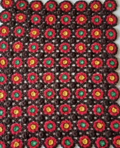 Tradera Virkad mindre filt. Barnfilt. Blommor. Vintage.^ Baby, Barn & Lek