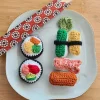Tradera Virkad sushi. Lekmat. Leksaksmat.> Utklädnad & Rollek