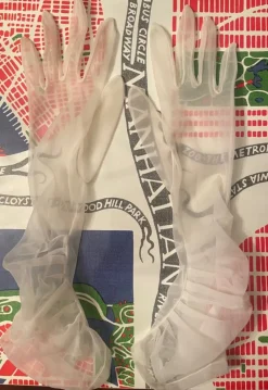 Tradera Vita långa handskar / vantar Äkta Vintage!!> Handskar & Vantar