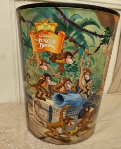Tradera Välbevarad Disney Djungelboken papperskorg 70-tal^ Disney