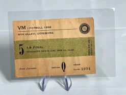 Tradera Sportmemorabilia<VM 1958 - Biljett